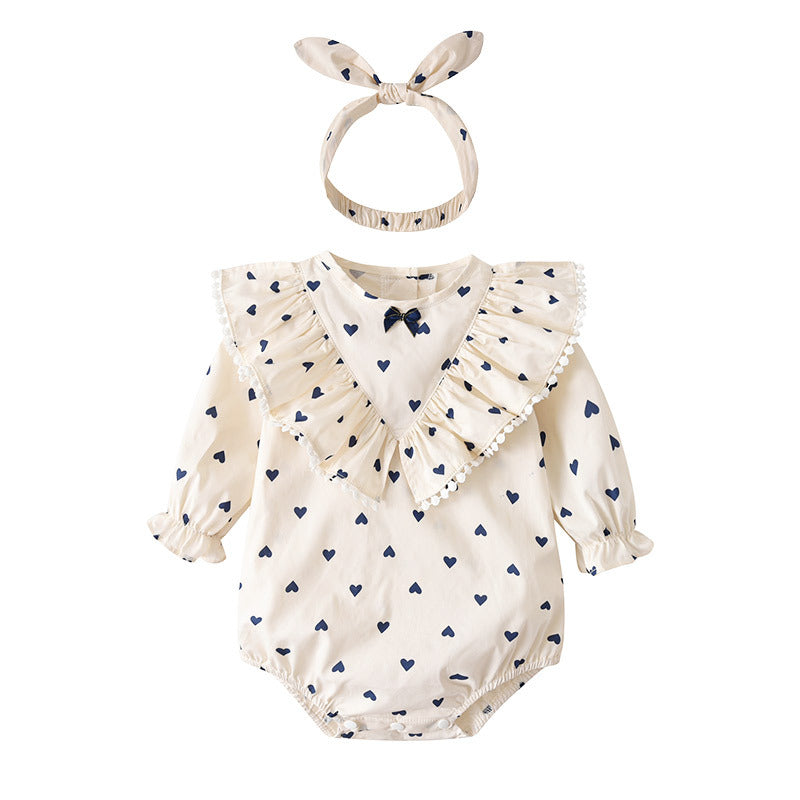 Adorable Baby gril - Infant Newborn Cotton Romper for Autumn