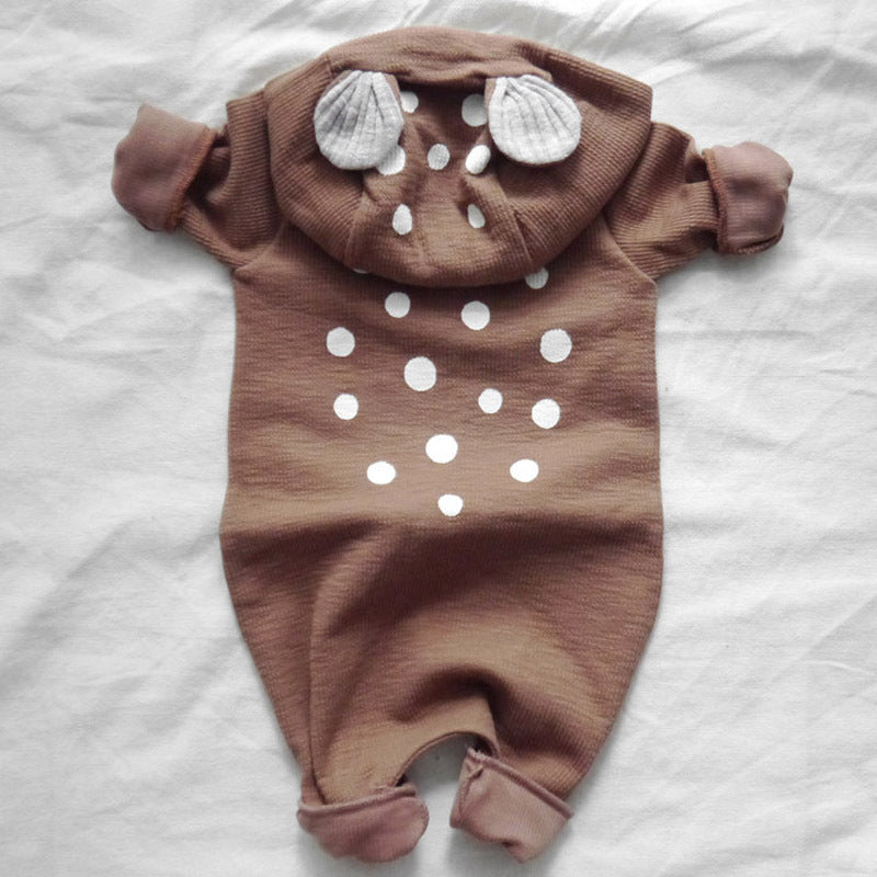 Baby Deer Hooded Jumpsuit - Adorable Spring & Autumn Outing Wear