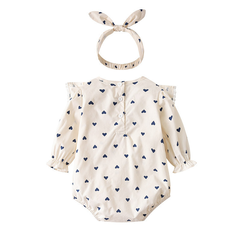 Adorable Baby gril - Infant Newborn Cotton Romper for Autumn