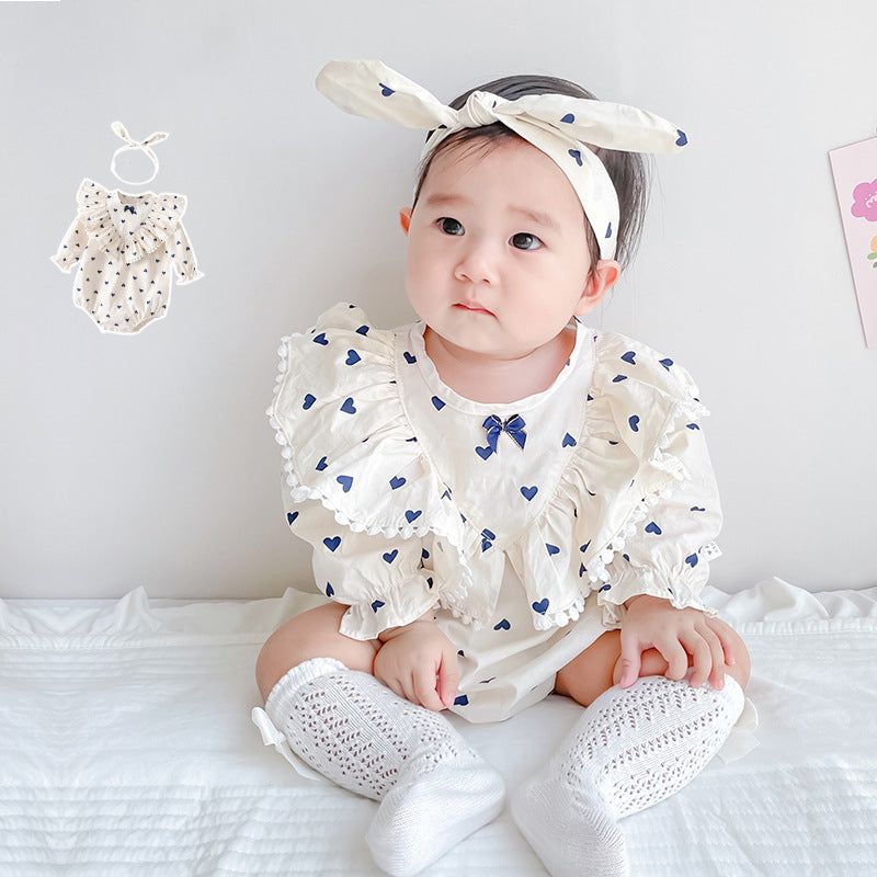 Adorable Baby gril - Infant Newborn Cotton Romper for Autumn