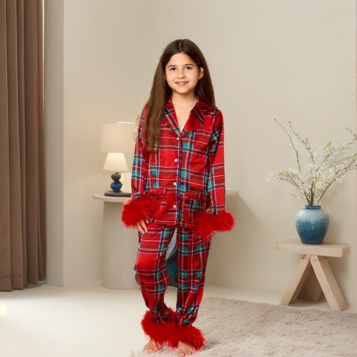 Cozy pajama set for girls, perfect for a restful night