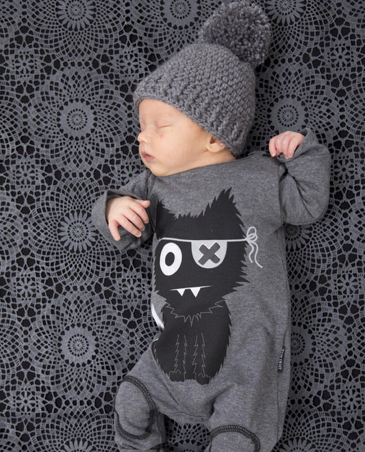 Long sleeve cotton baby boy romper, cozy newborn jumpsuit outfit