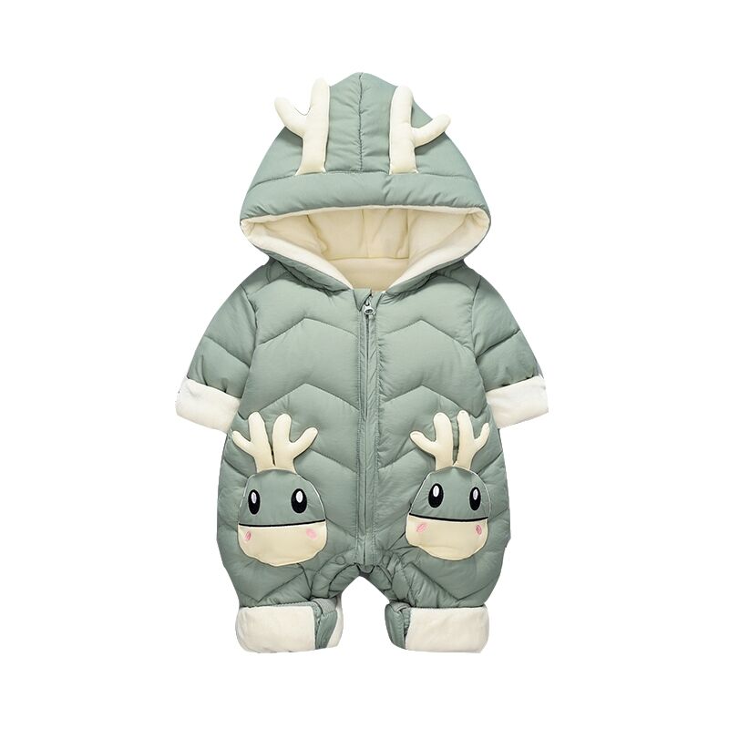 Baby Winter Snowsuit - Thick Velvet Jumpsuit for Boys & Girls