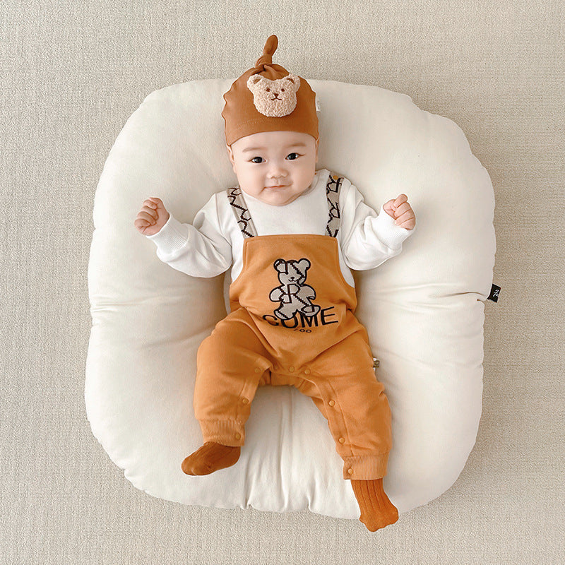 Autumn Baby Boy Bear Romper Onesie Set