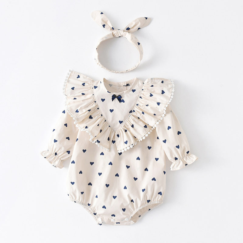 Adorable Baby gril - Infant Newborn Cotton Romper for Autumn