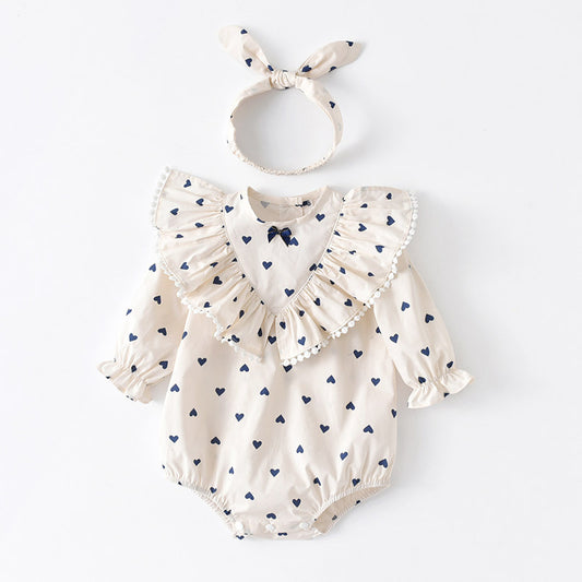 Adorable Baby gril - Infant Newborn Cotton Romper for Autumn