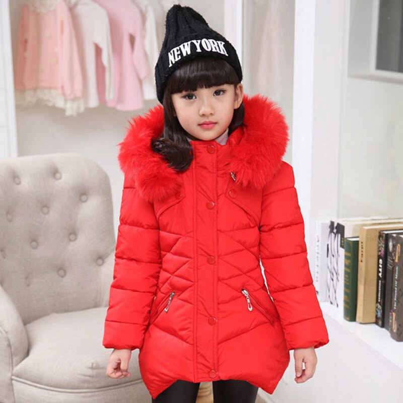 Winter baby down coat for girls, cozy parkas and stylish windbreaker jackets